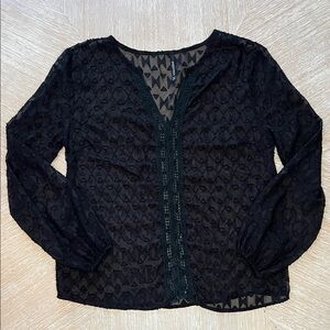 Peppermint Black Lace Blouse